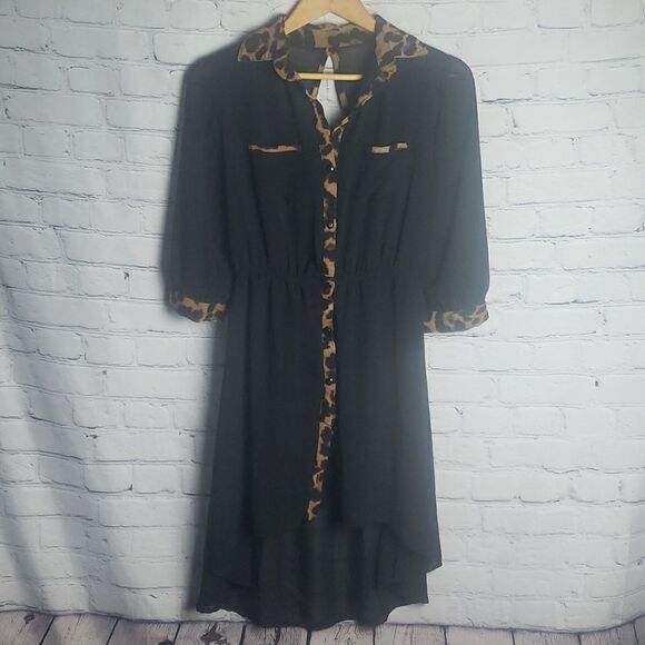 Black Cheetah Dress or Top - Picture 3 of 10